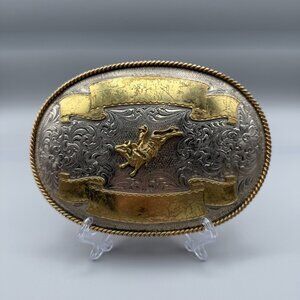 Montana Silversmiths Silver and Gold Western Belt Buckle